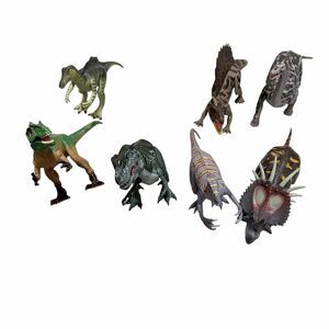 Dinosaur Toy Figures Mixed Lot Of 7 Plastic Toys